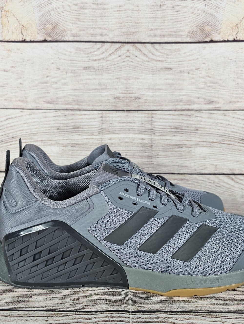 adidas Dropset 3 Grey Core Black Training Shoes ID8627 Men's Size 9 NWOB